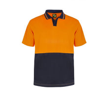 Load image into Gallery viewer, Hi Vis Two Tone Food Industry Short Sleeve Micromesh Polo with No Pocket or Buttons
