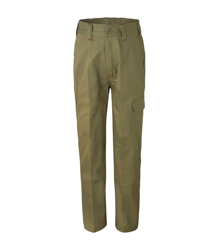 Kids Midweight Cargo Cotton Drill Trousers