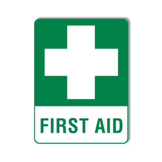 AeroSupplies First Aid Signs (Large Self-Stick Vinyl)