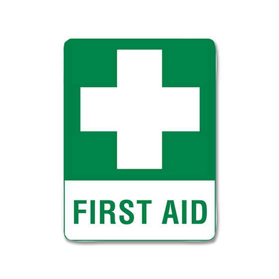 AeroSupplies First Aid Signs (Small Self-Stick Vinyl)