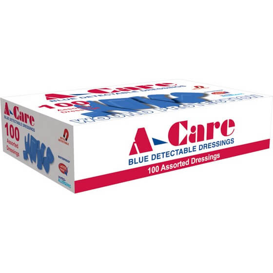 A-Care Detectable Bandages - Assorted Dressings x 100