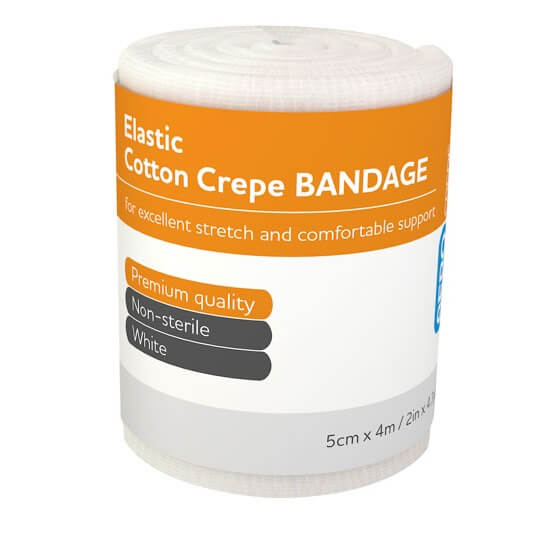 AeroCrepe Elastic Cotton Crepe Bandages 5cm x 4m