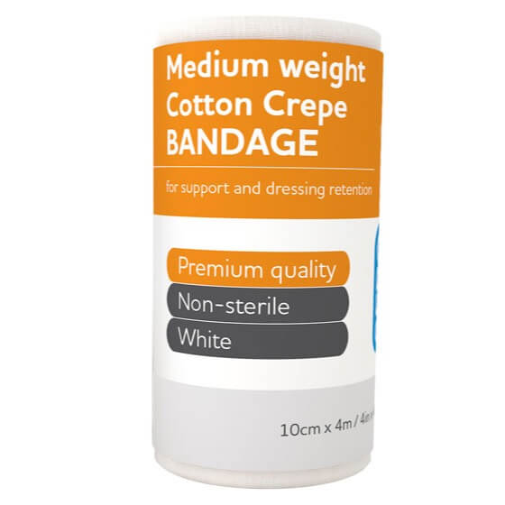 AeroCrepe Medium Cotton Crepe Bandages 10cm x 4m