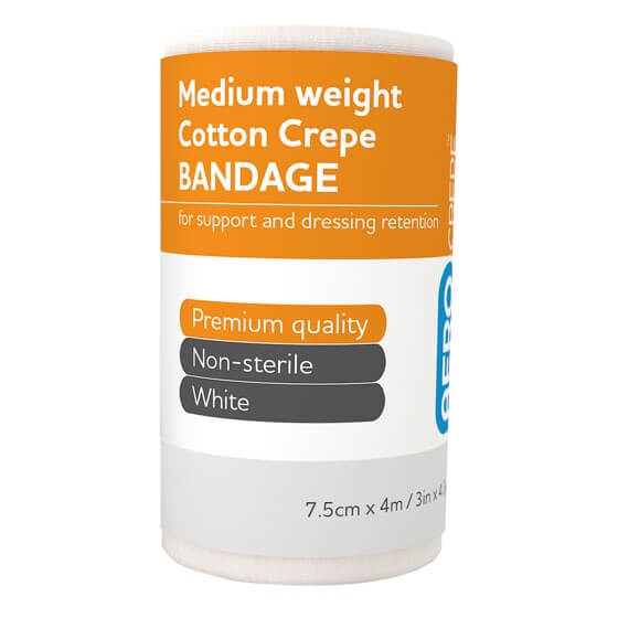 AeroCrepe Medium Cotton Crepe Bandages 7.5cm x 4m