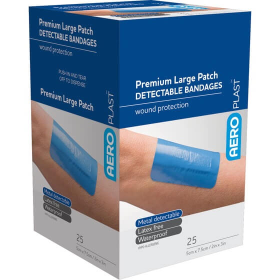 AeroPlast Premium Detectable Bandages - Patches x 25