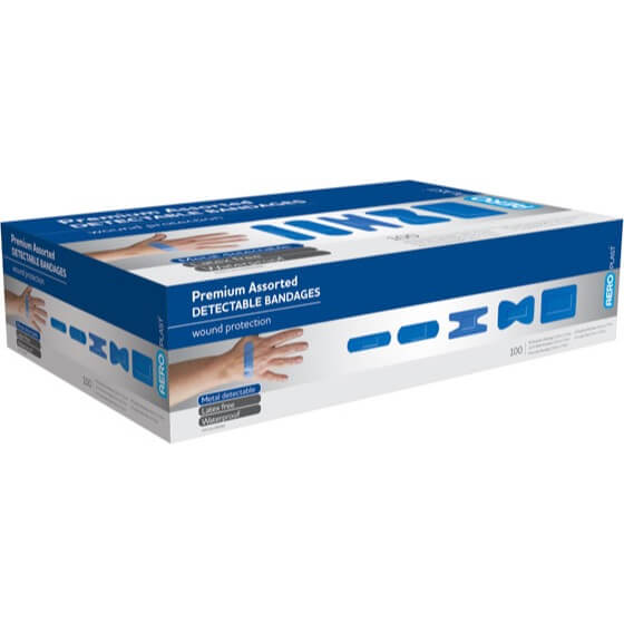 AeroPlast Assorted Premium Detectable Bandages x 100