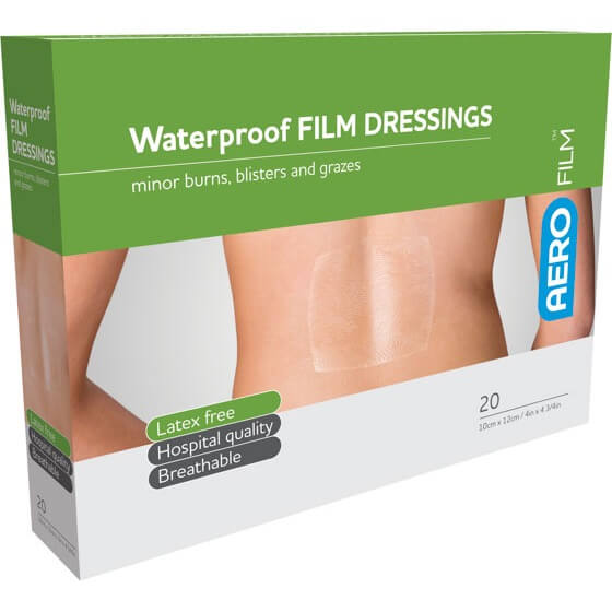 AeroFilm Waterproof Film Dressings 10cm x 12cm 20pk