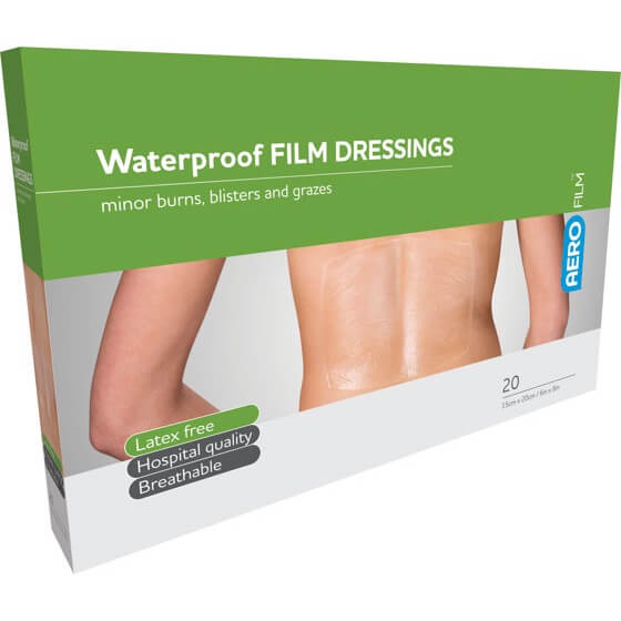 AeroFilm Waterproof Film Dressings 15cm x 20cm 20pk