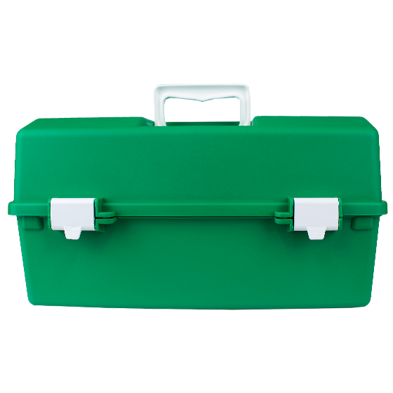 Green Plastic Case - 2 Trays