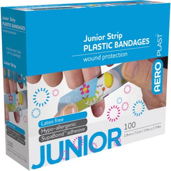 AeroPlast Plastic Bandages - Junior Strip x 100