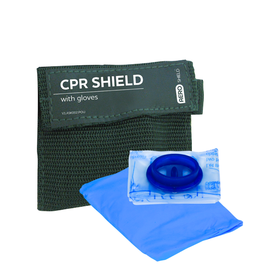 AeroShield Key Ring CPR Face Shield and Gloves