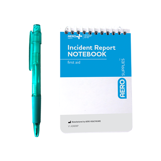 AeroGuide First Aid Notebook with Pen