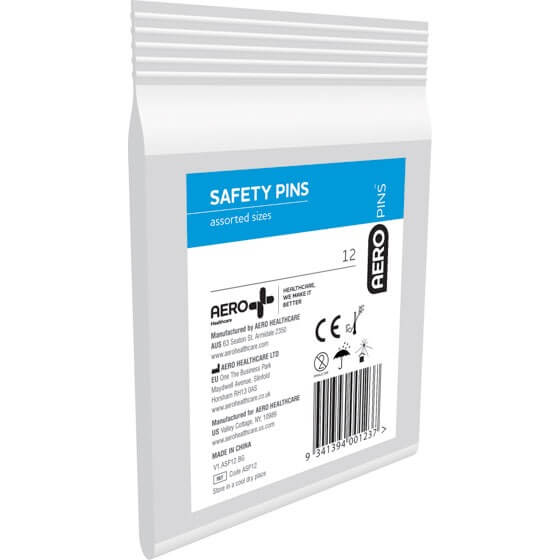 AeroPins First Aid Safety Pins Bag/12