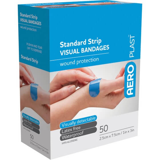 AeroPlast Premium Visual Bandages - Extra Wide Strips x 50