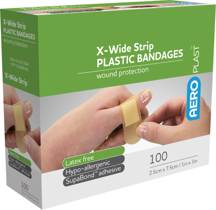 AeroPlast Plastic Bandages - Extra Wide Strip x 100