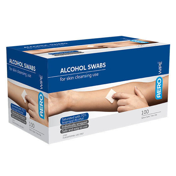 AeroWipe Alcohol Swabs Box/100
