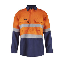 Load image into Gallery viewer, Torrent HRC2 Mens Hi Vis Two Tone Close Front Shirt with Gusset Sleeves &amp; FR Reflective Tape
